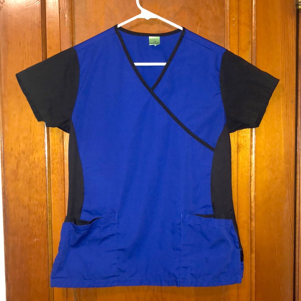 Blue scrub top